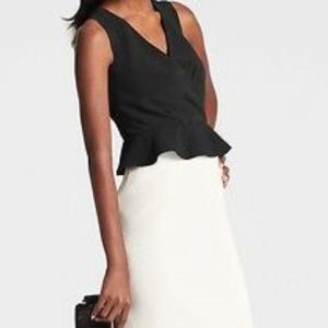 Ann Taylor Double Vision Peplum Dress Size 4